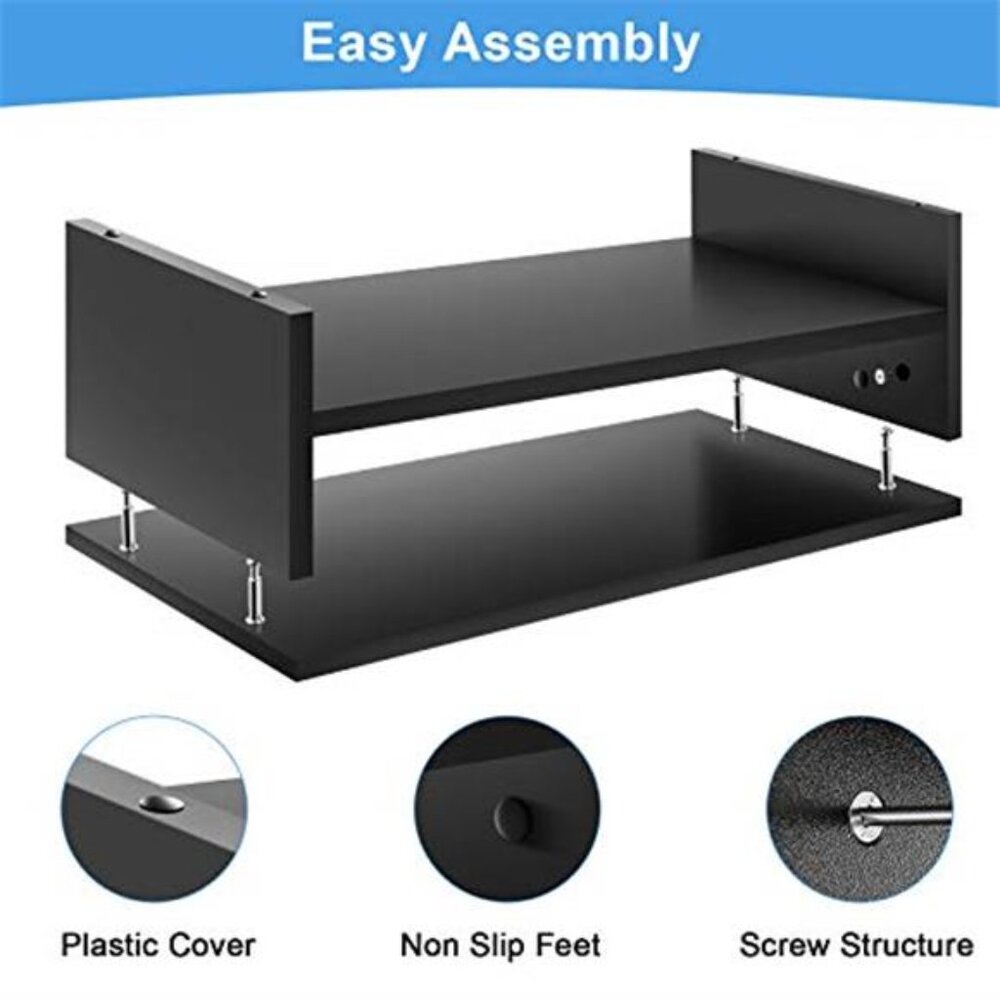 Monitor Stand Riser 16 Inch Desktop Organizer 2Tier Laptop Computer Screen ShelF - Picture 4 of 12